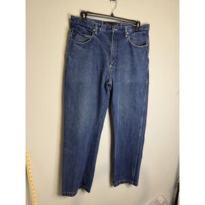 Vintage Phat Farm Y2K 90s Relaxed Loose-fit Denim Jeans Dark Wash Blue W36 L33